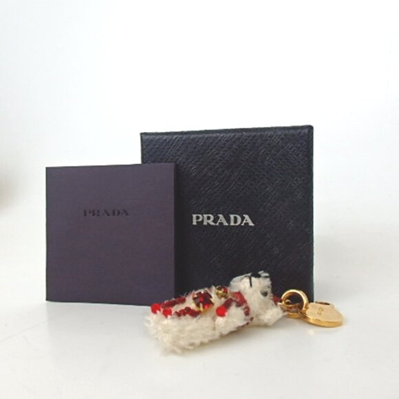 Authentic PRADA bear key ring cotton [Used] - Picture 1 of 6